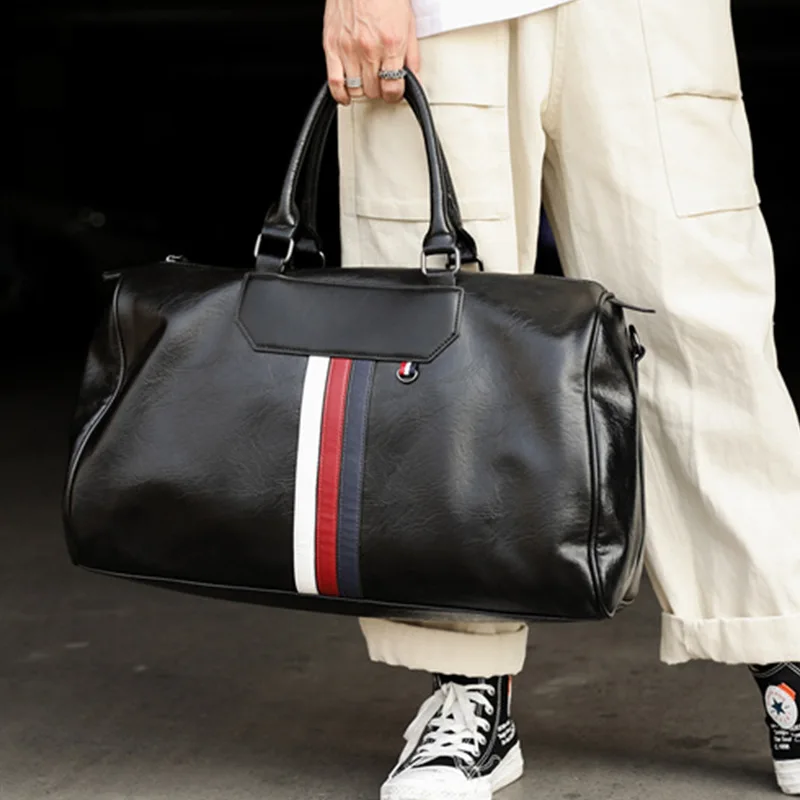 

Designer Men's Travel Bag Shoulder Hand Tote Bags for Men 2021 Large Capacity Gym Luggage Duffle Bag Leather Handbag Weekend Bag