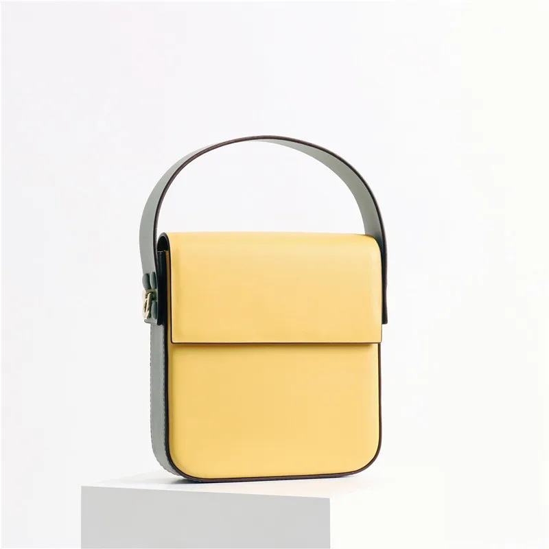 

Новинка 2022, модная нишевая дизайнерская простая подходящая цветная маленькая квадратная сумка в стиле ретро, сумка-мессенджер через плечо