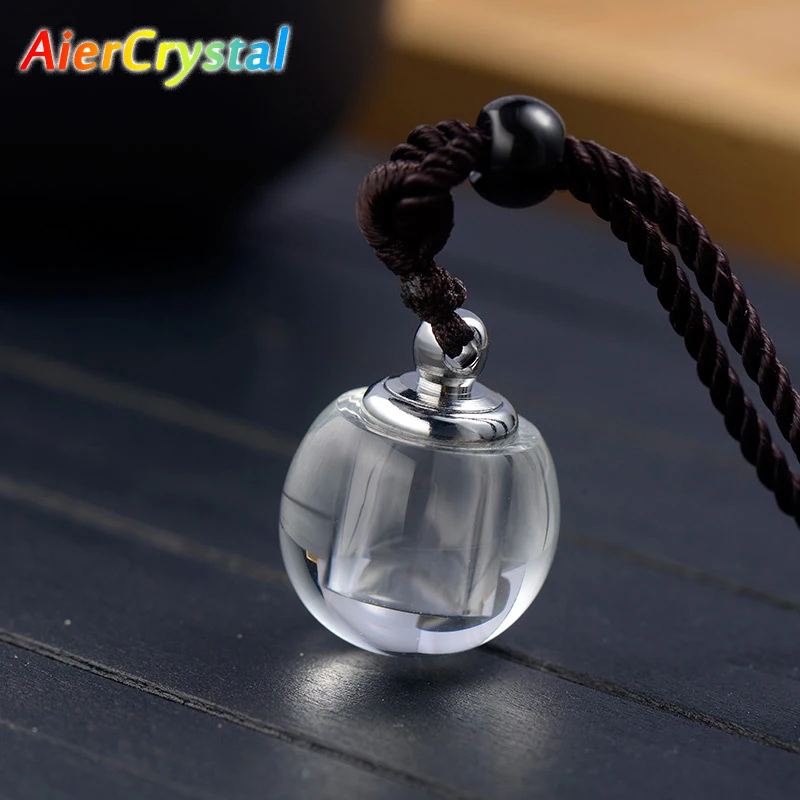 

Openable Natural Crystal Stone Drift Bottle Wishing Prayer Pendant Chain Perfume Bottle Couples Necklace Jewelry Keepsake Safety
