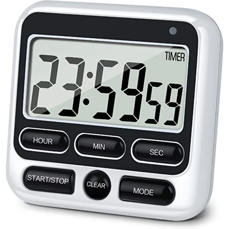 

Digital Screen Kitchen Timer Large Display Digital Timer Square Cooking Count Up Countdown Alarm Clock Sleep Stopwatch Clock