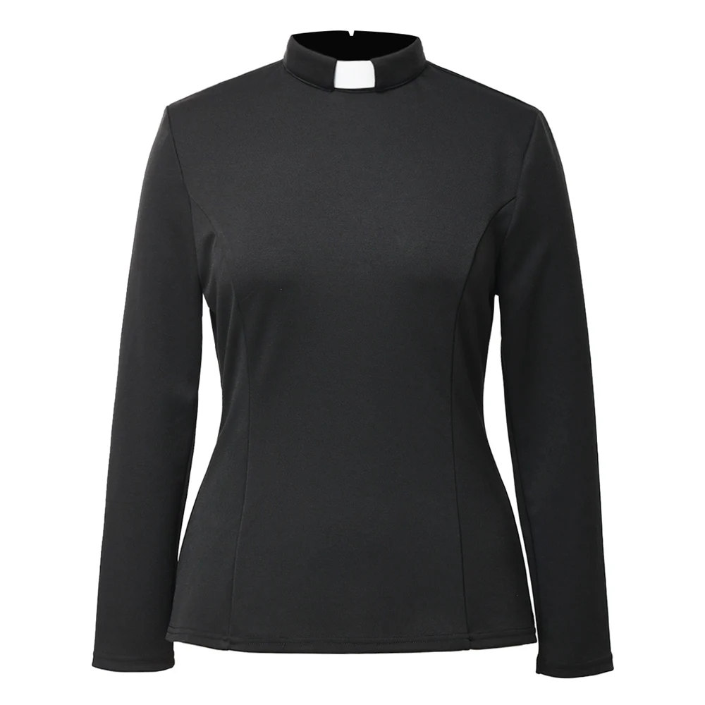 Женская рубашка для духовенства, костюм священника, кабинета, воротник, пастор, офицерский проповеди, министр, костюм, офицерская униформа, блузка, топы