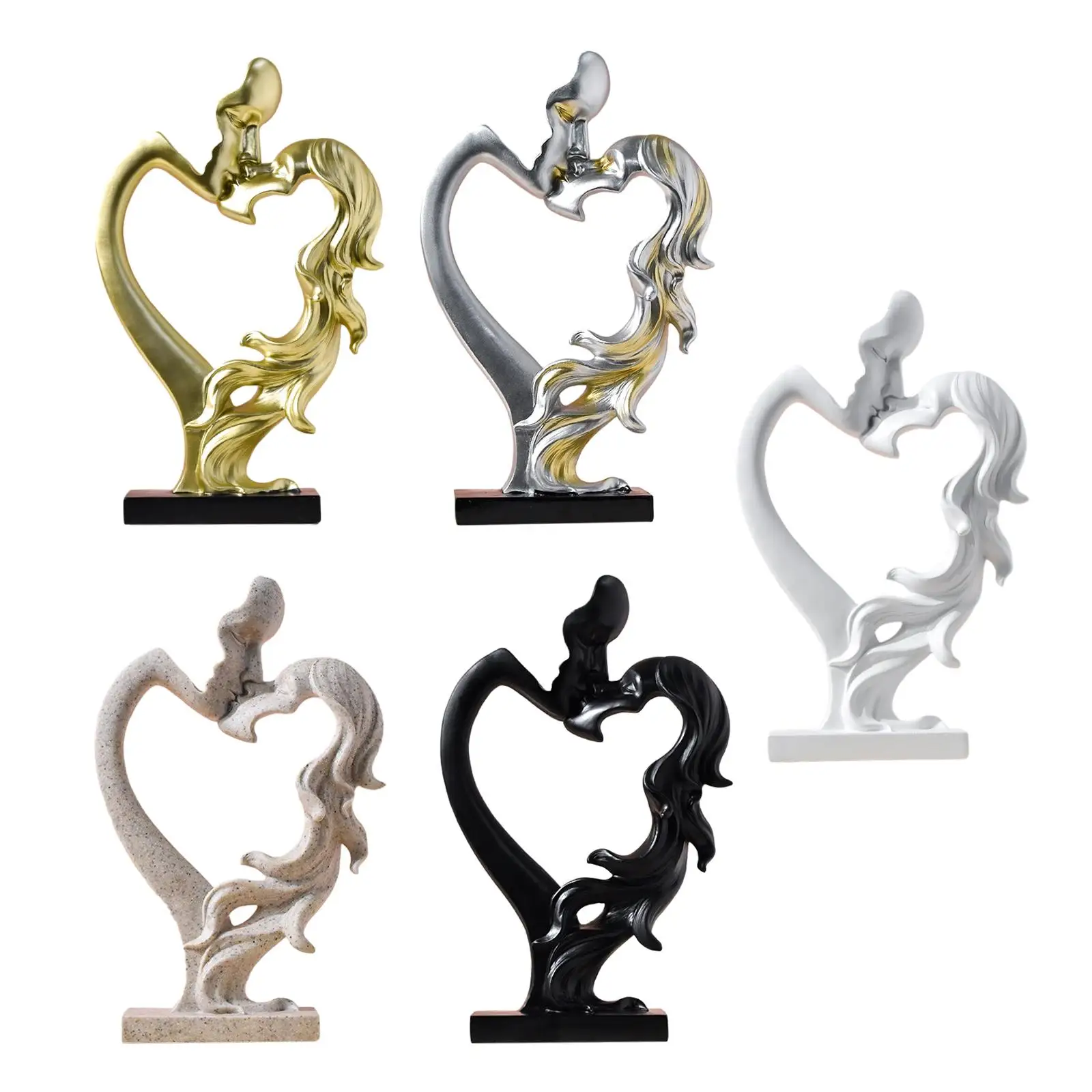 

Kissing Couple Figurine Decorative for Fireplace Living Room Home Decoration