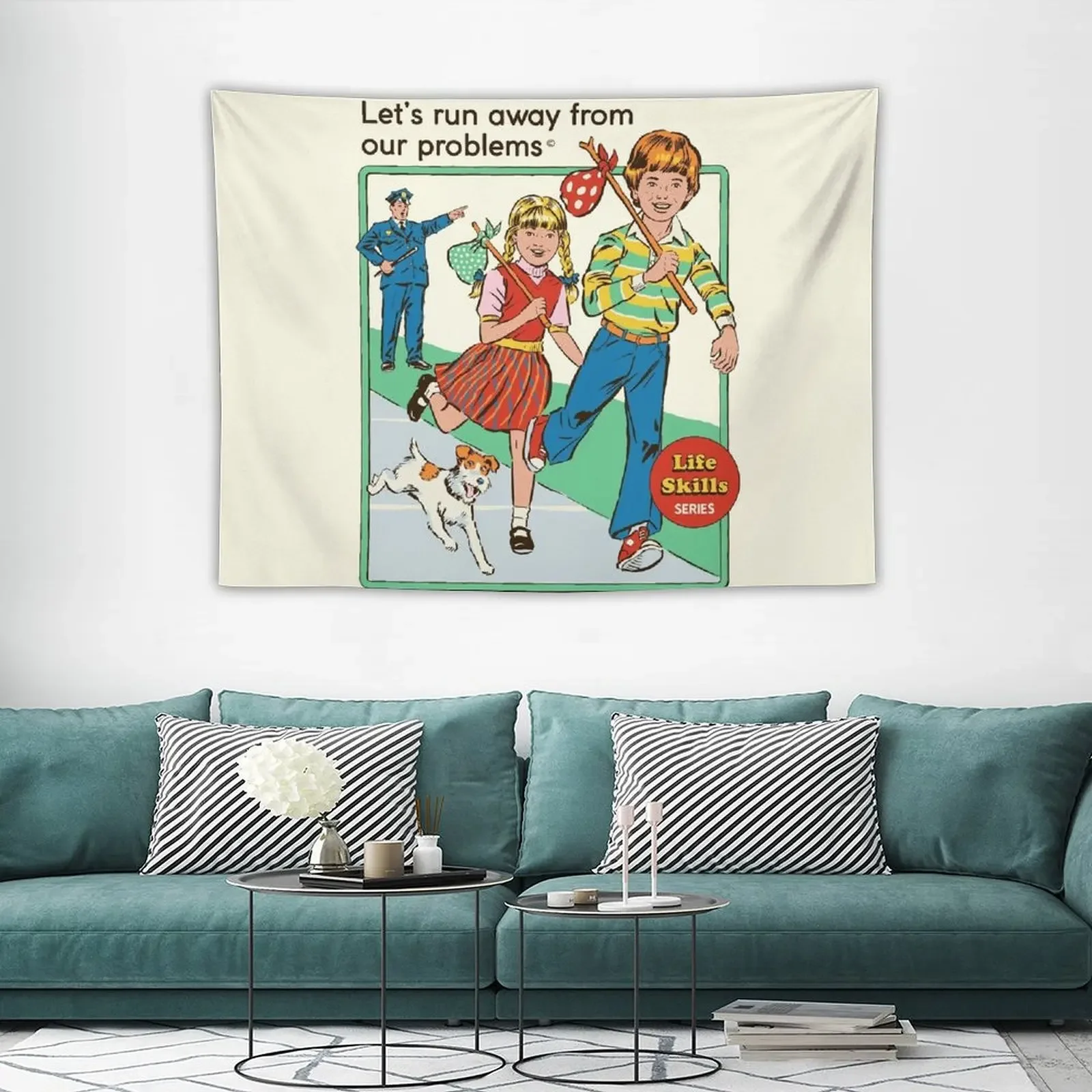 Давайте убежать гобелен комнатный эстетический Декор обои домашний декор