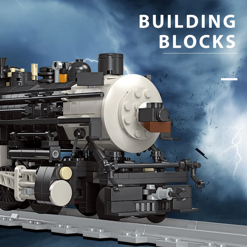 

CN5700 Steam Train Retro Model MOC 20th Century Industrial Revolution Series Building Blocks Toys City Steampunk Era Scene Brick