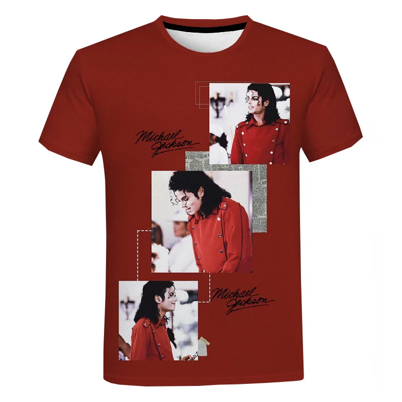 

3D Print Michael Jackson T-shirt Boys/Girls Fashion Casual Streetwear T Shirts Men Oversized Clothes