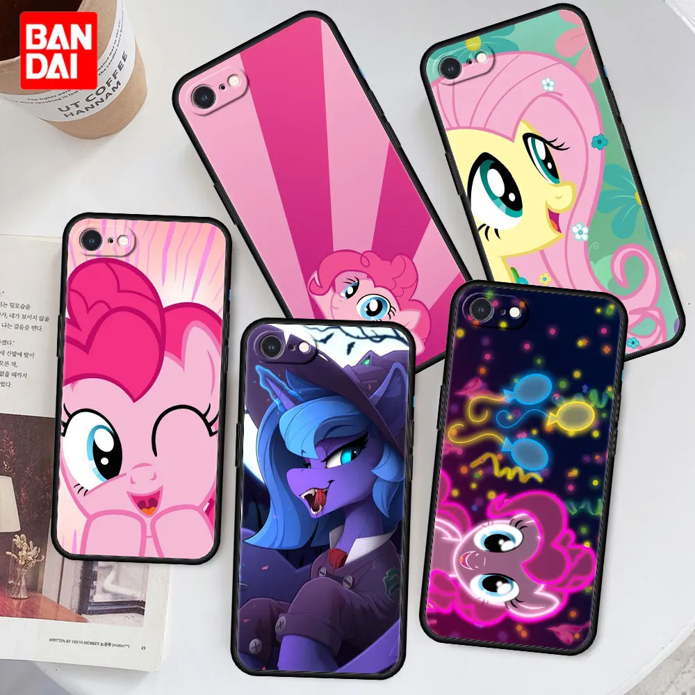 

My Little Pony Horse Cartoon Cell Phone Case for iPhone SE 2020 X XS Max XR 6 6Plus 6S 7 7Plus 8 8Plus Plus Cover Black Silicone