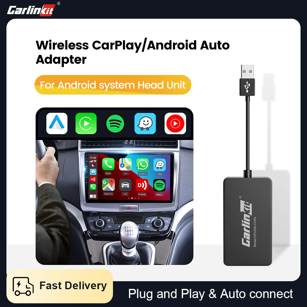 Carlinkit New Wireless CarPlay Adapter Wireless Android Auto Dongle For Modify Android Screen Car AriPlay Smart Link IOS 14 15