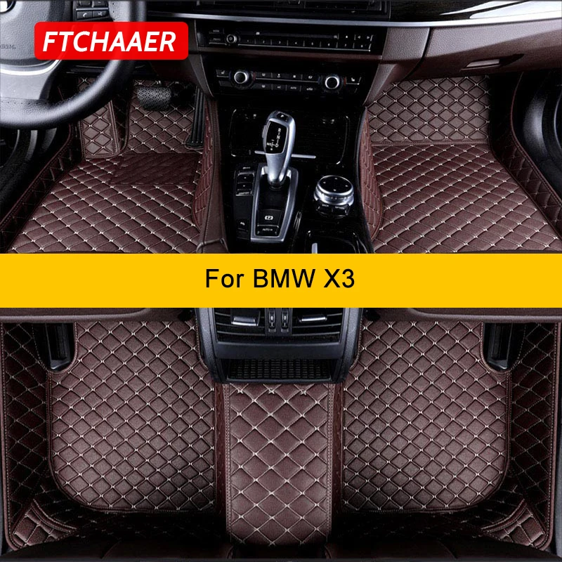 

FTCHAAER Custom Car Floor Mats For BMW X3 E83 F25 G01 F97 Auto Carpets Foot Coche Accessorie