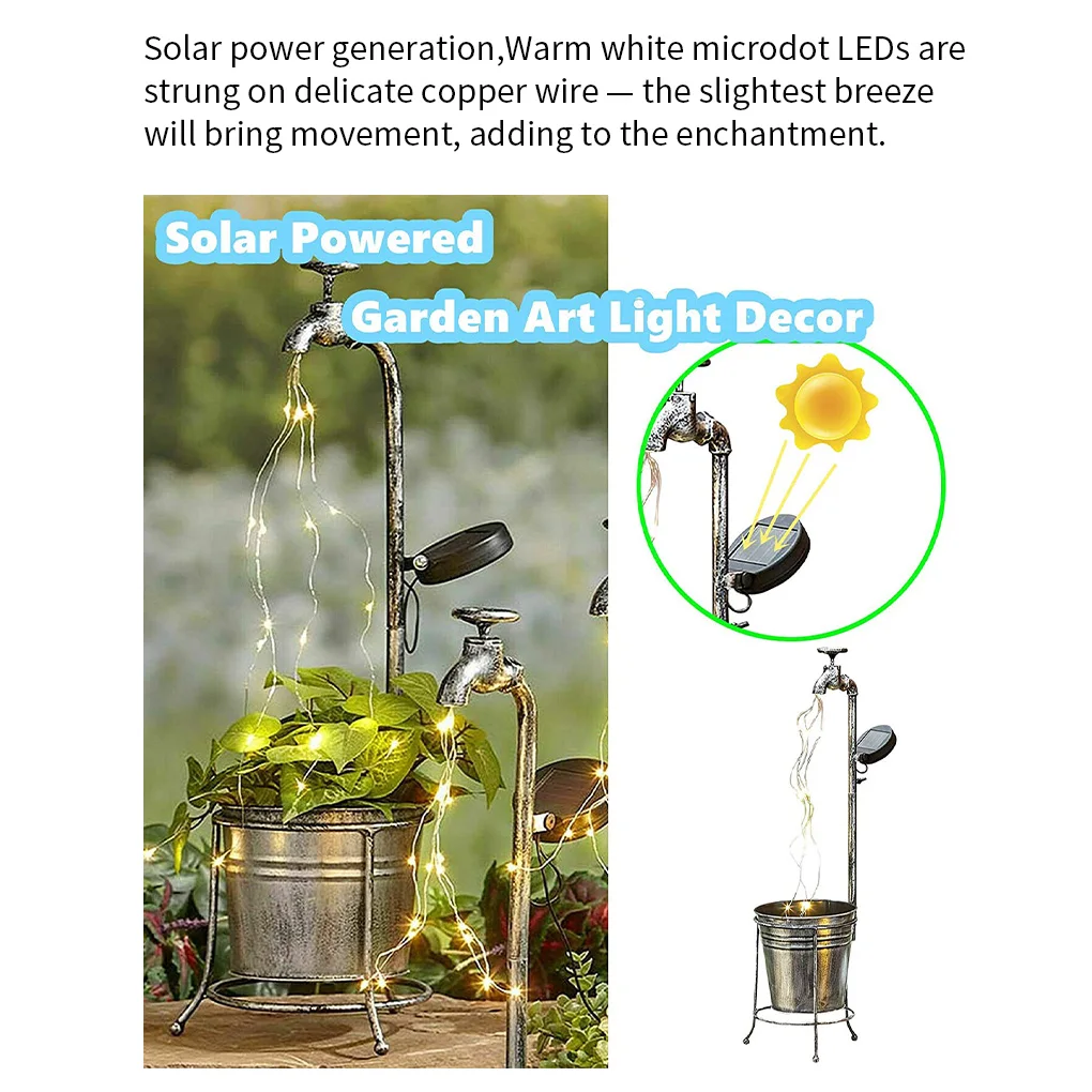 

Garden Watering Lamp Solar Power Watering Can String Light LED Decoration Lawn Yard Art Lamp