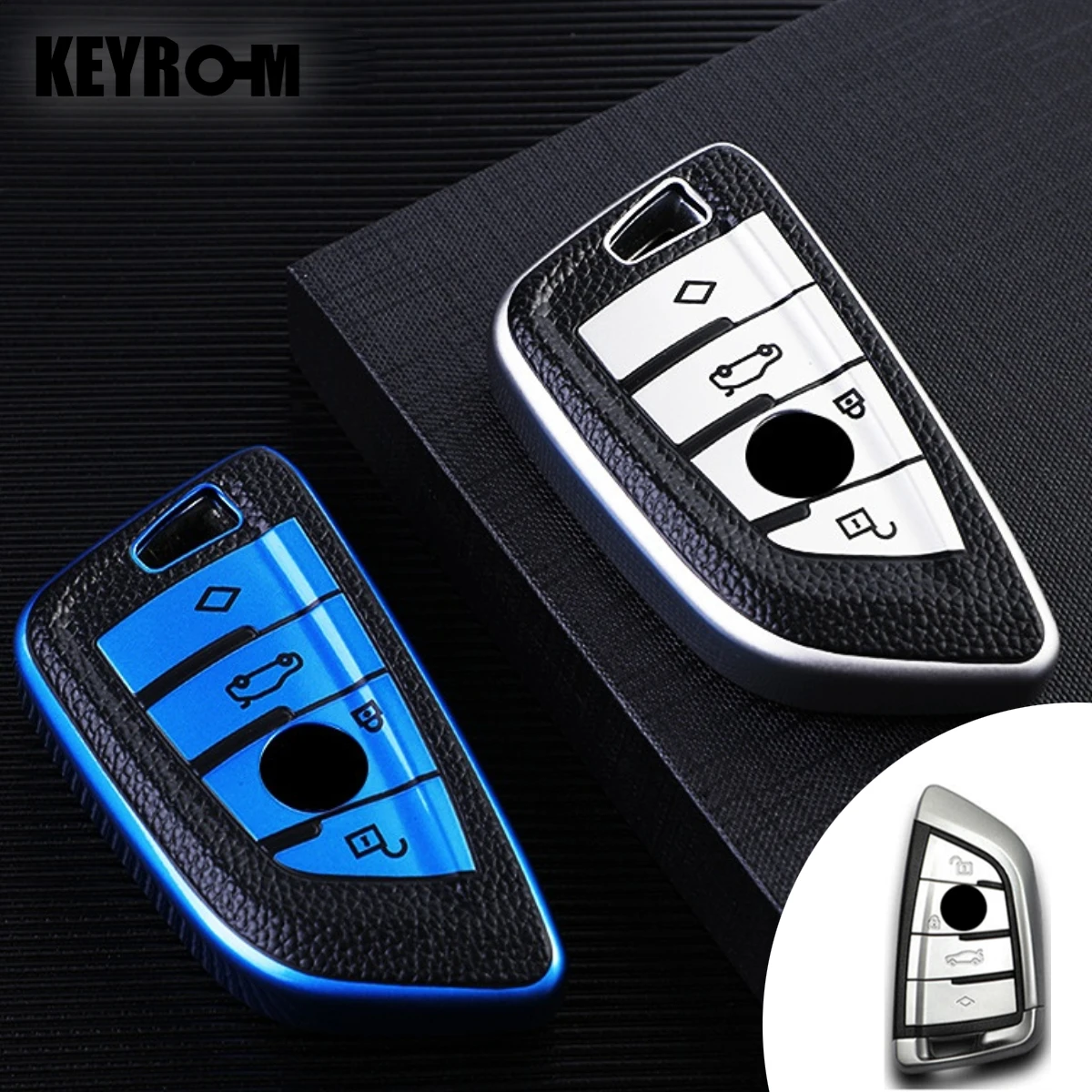 Leather Car Key Case Full Cover for BMW F30 F11 X3 F25 Serie 1 E39 X4 G20 X5 G05 F40 X6 F44 216 X1 G30 320i Protection Shell Bag