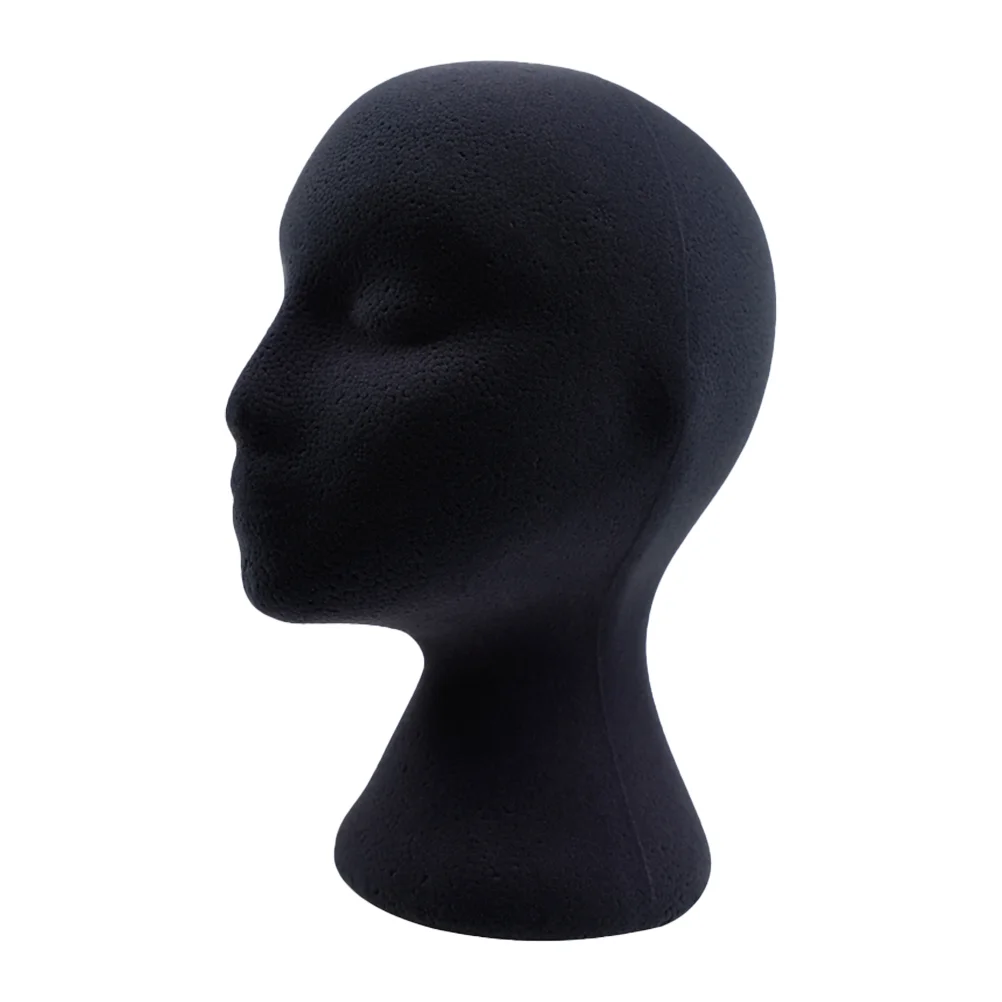 

Head Mannequinstand Display Modelforheads Manikin Styrofoam Maniquins Black Male Hat Canvas Hair Block Bald Manicanmanaquin