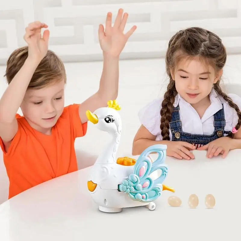 

Электрическая игрушка в виде лебедя, музыкальные игрушки, электронные питомцы, танцующие с подсветкой, музыка, развивающие движущиеся игрушки для малышей