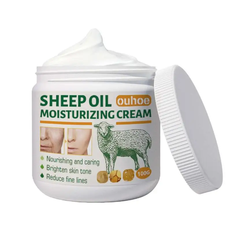 

Увлажняющий крем с ланолином, увлажняющий крем, нежирный, укрепляющий, увлажняющий бальзам для лица для женщин, для сушки кожи