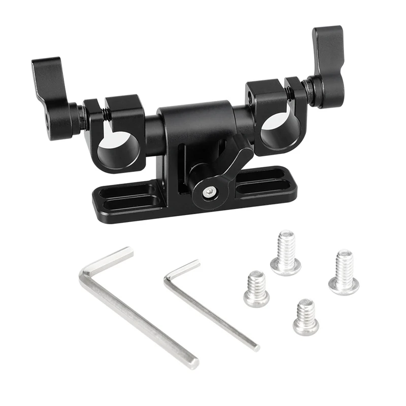 

Adjustable 15mm Dual Rod Clamp with 360 Swivel Rod Adapter for LWS Rod Support System Camera Rig
