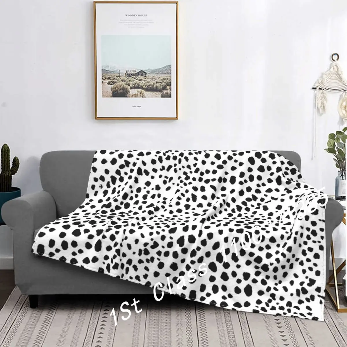 

Dalmatian Spot Vegan Animal Blanket Leopard Wild Plush Warm Ultra-Soft Flannel Fleece Throw Blankets For Bedding BedSheet Cover
