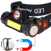 portable mini powerful led headlamp xpecob usb rechargeable headlight built in battery waterproof head torch head lamp