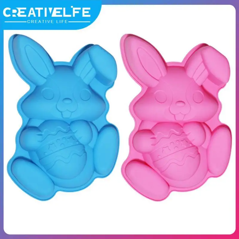 

Food Grade Bunny Cookies Molds Environmentally Friendly Easy Clean Cake Decorating Moulds Silicone Safe Pollution-free 150g Blue