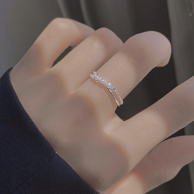 

925 sterling silver ring female niche fashion personality light luxury ring delicate design index finger opening ring high sense