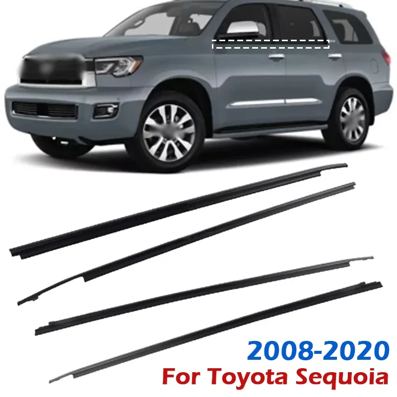 

4 шт., уплотнительная лента для оконного стекла двери автомобиля для Toyota Sequoia 2008-2020