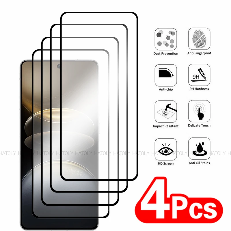 2/4 шт. закаленное стекло для Vivo X100s Защитная пленка экрана 5G Защитное Оригинальная