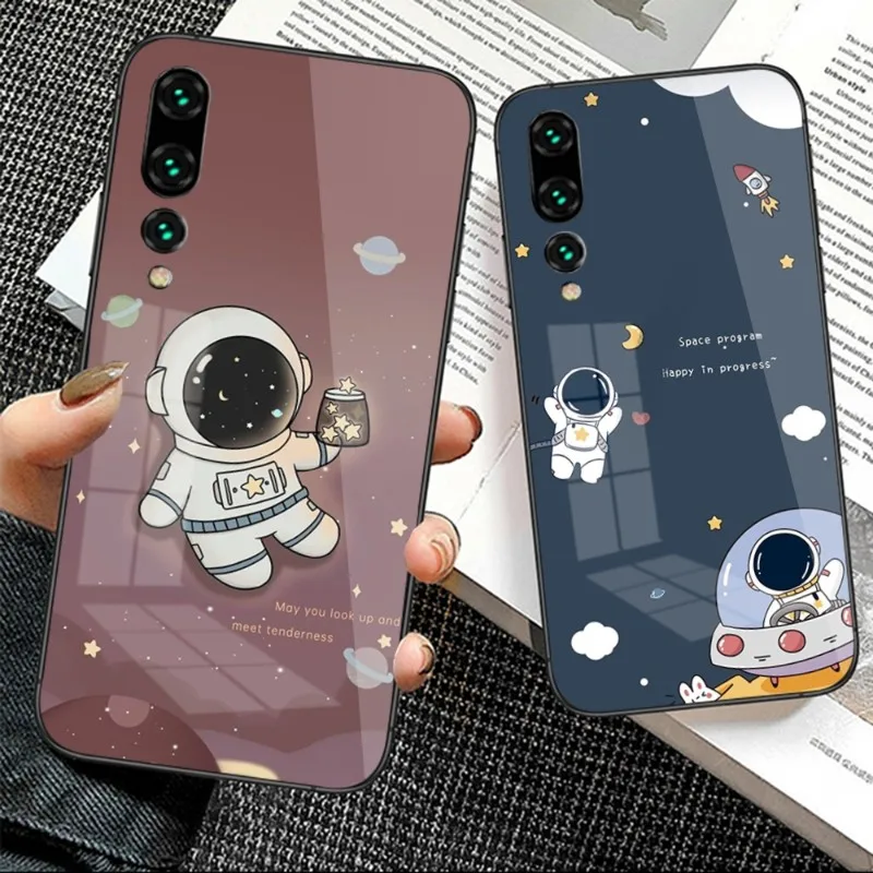 

Чехол для телефона с космонавтом для Huawei P50 P40 P30 P20 Pro Mate 40 30 20 Pro Nova 9 8 7