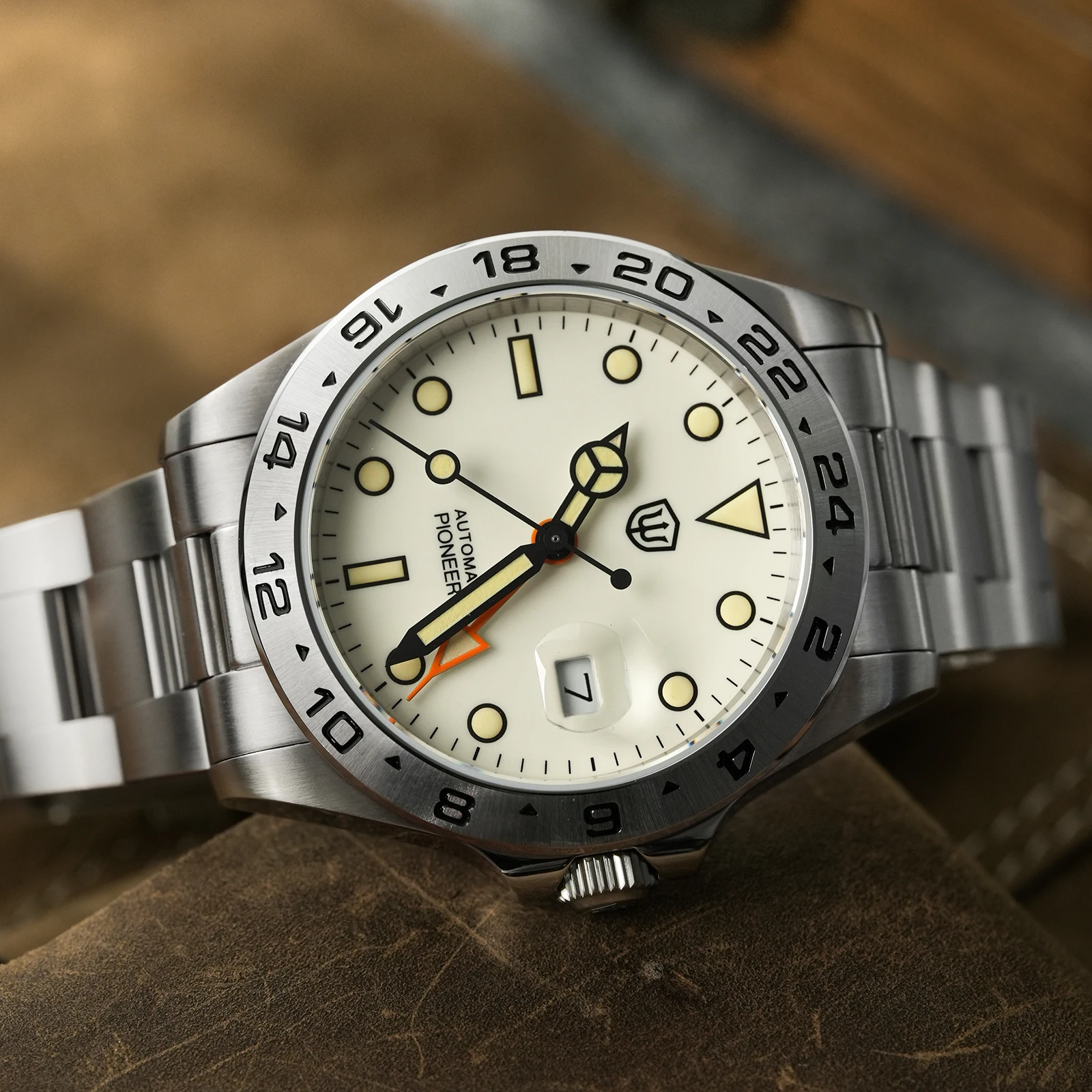 Фото Мужские часы Watchdives WD1993 40 мм с автоматическим механизмом Hangzhou 6460 Hi-Beat GMT, сапфировым стеклом, водонепроницаемостью 200 м, из нержавеющей стали. №4