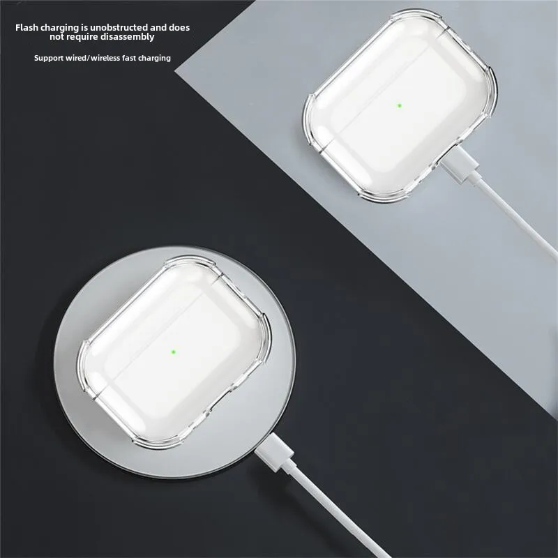 Фото Модный чехол для наушников Apple AirPods 1 2 3 Pro 2, чехол для наушников ярких цветов, чехол для наушников Air Pods 4, защитный чехол с крючком №2