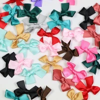 50pcs fabric tape satin ribbon bow handwork accessories for diy children headwear wedding party home decoration gift wrap
