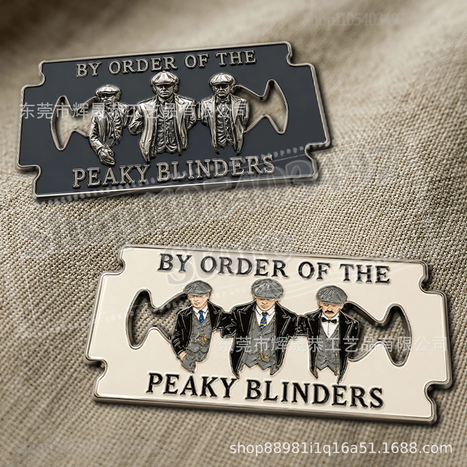 Фото Эмалевая брошь в форме лезвия бритвы Peaky Blinders, значок-брошь по мотивам сериала «Клуб Пикки Блайндерс» от братьев Шелби, подарок для фанатов №1