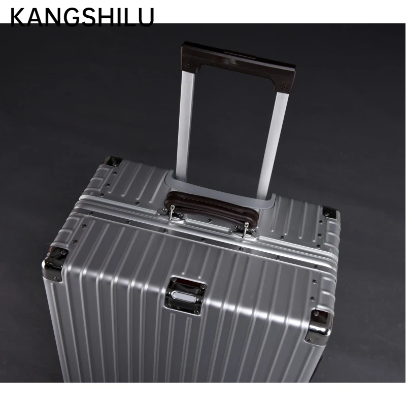 KANGSHILU 100%Aluminum Magnesium 20''24''26''29'' Suitcases  Luggage Female Boarding Trolley Case Password Travel with Wheels