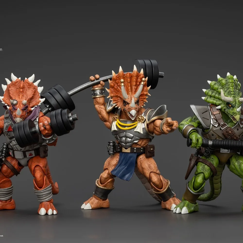 Фото Фигурка JOYTOY 1/18 TMNT: Капитан Зоракс и Адъютант Зорк (Трицератопс-солдаты) — Коллекционная модель в стиле милитари-фантастики. В наличии. №5