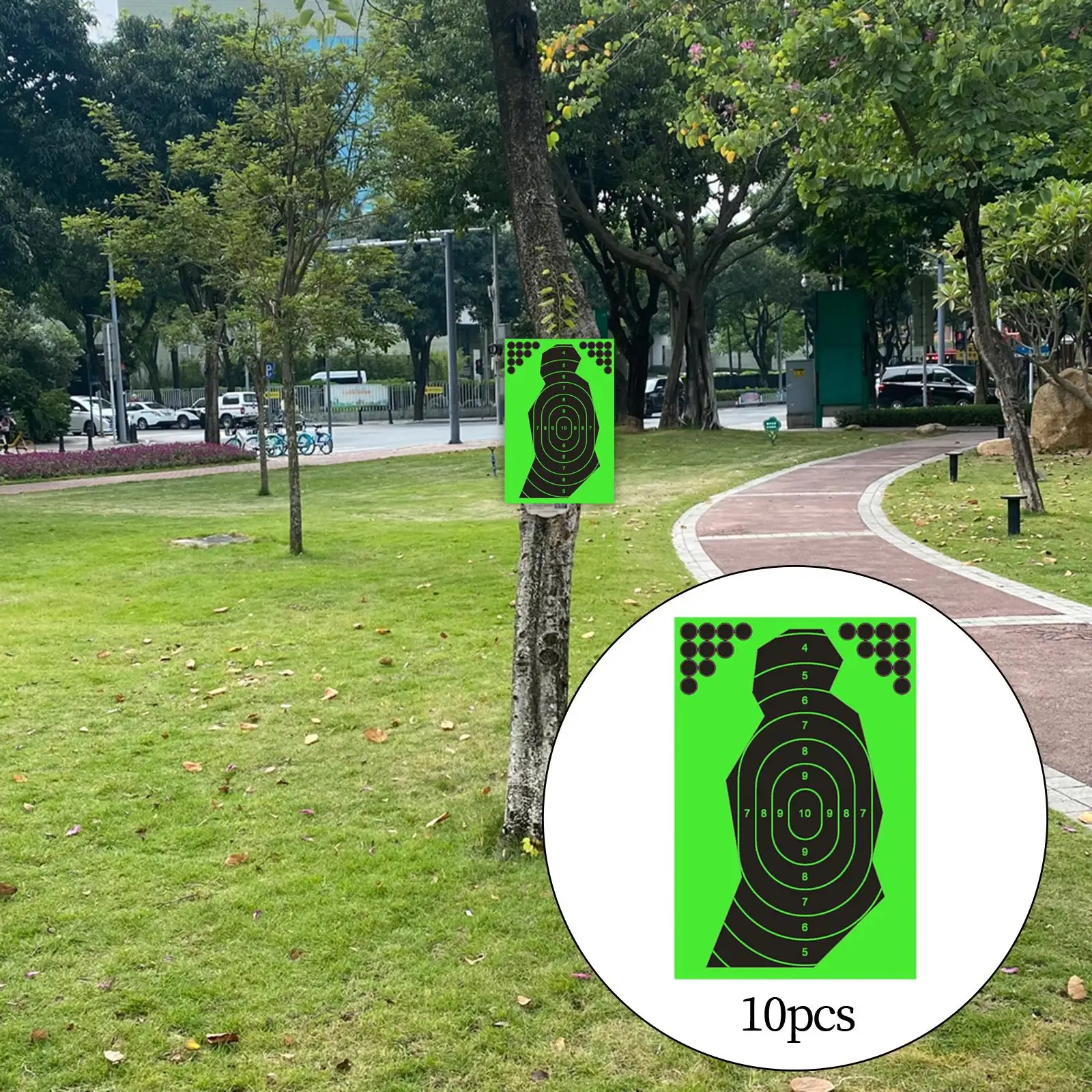 

10x Silhouette Reactive Paper Targets Training Aids 12x18inch Reactive Splatter Targets Practice Accessories