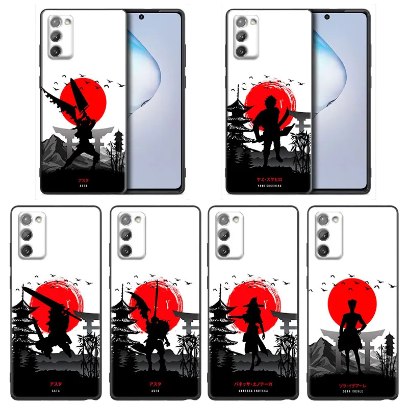 

Black Clover Anime Comic Phone Case For Samsung Galaxy A91 A73 A72 A71 A53 A52 A7 M62 M22 M30s M31s M33 M52 F41 F42 5G 4G Cover