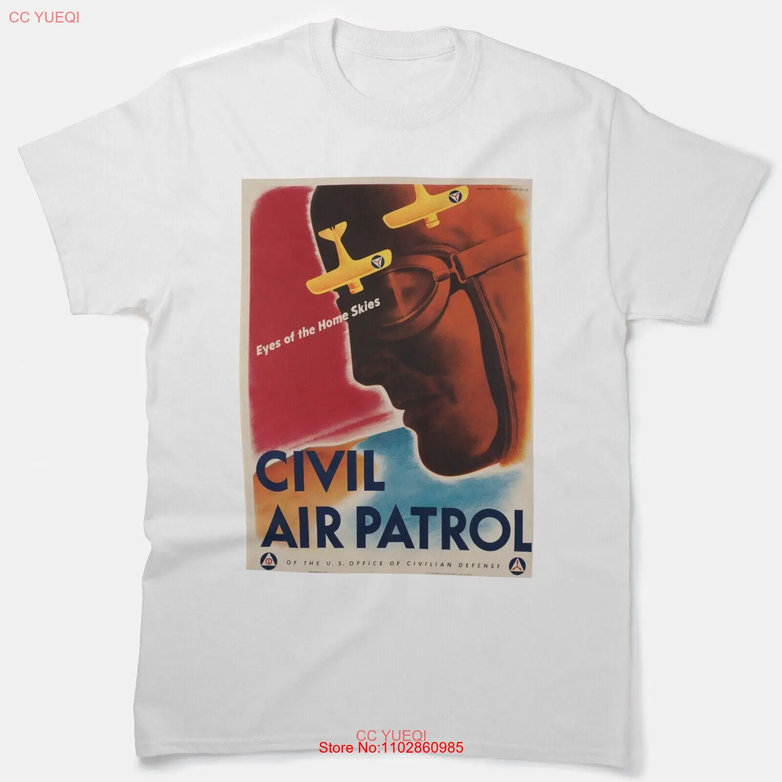 ВИНТАЖНЫЙ ПЛАКАТ-Классическая футболка с изображением персонального воздушного