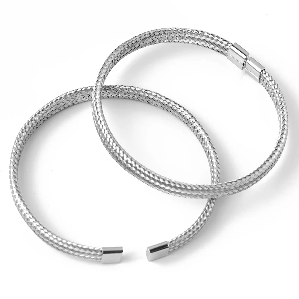 New Stainless Steel Bangle with Adjustable Unisex Bracelets