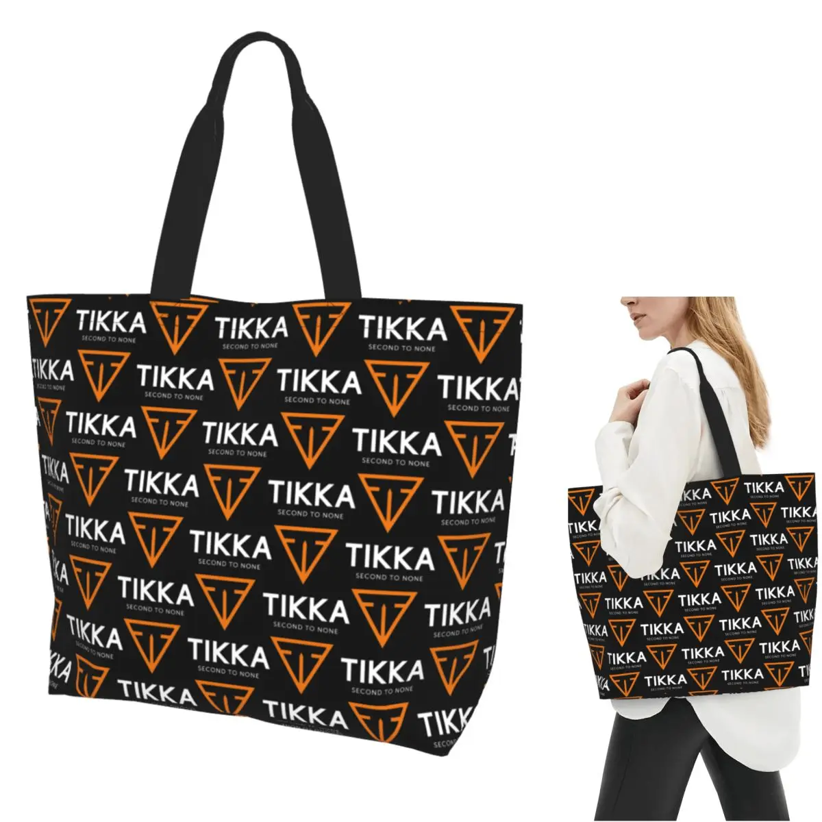 Фото Сумка-шоппер Tikka By Sako Finland из холщовой ткани, большая вместительная сумка через плечо, хозяйственная сумка для женщин №1