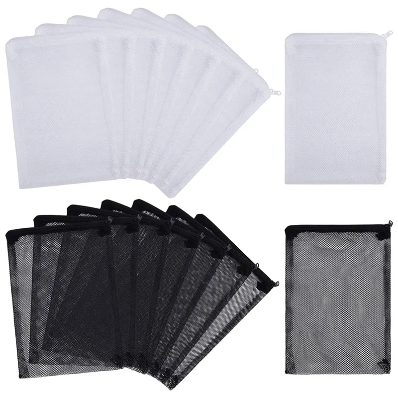 

16 PCS Aquarium Mesh Media Filter Bags, Nylon Media Filter Mesh Bags With Zipper (For Particulate Carbon), Bio Balls