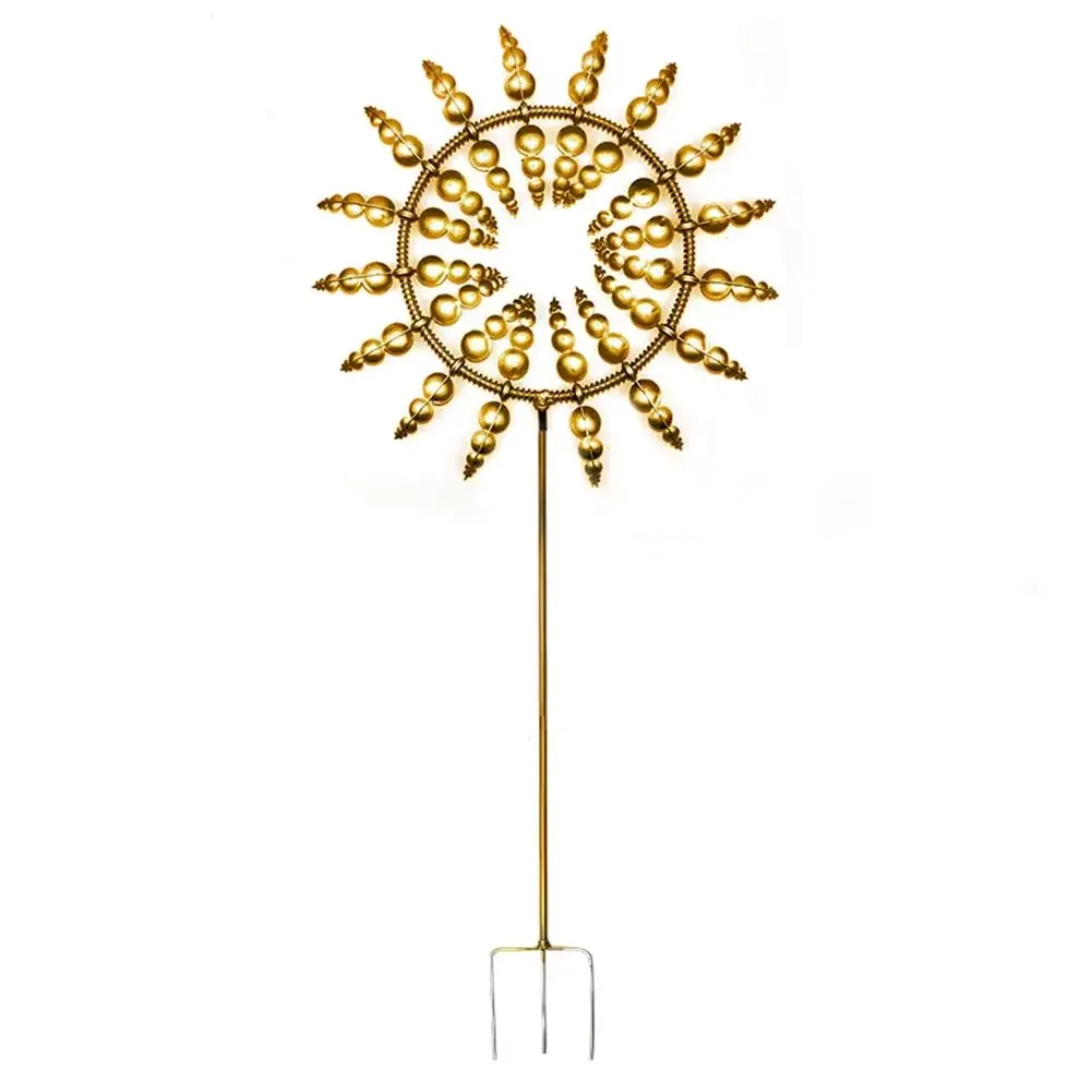 

Garden Unique And Magical Metal Windmill Gold Silver Outdoor Wind Spinners Wind Catchers Yard Patio Lawn Decoration Dropship