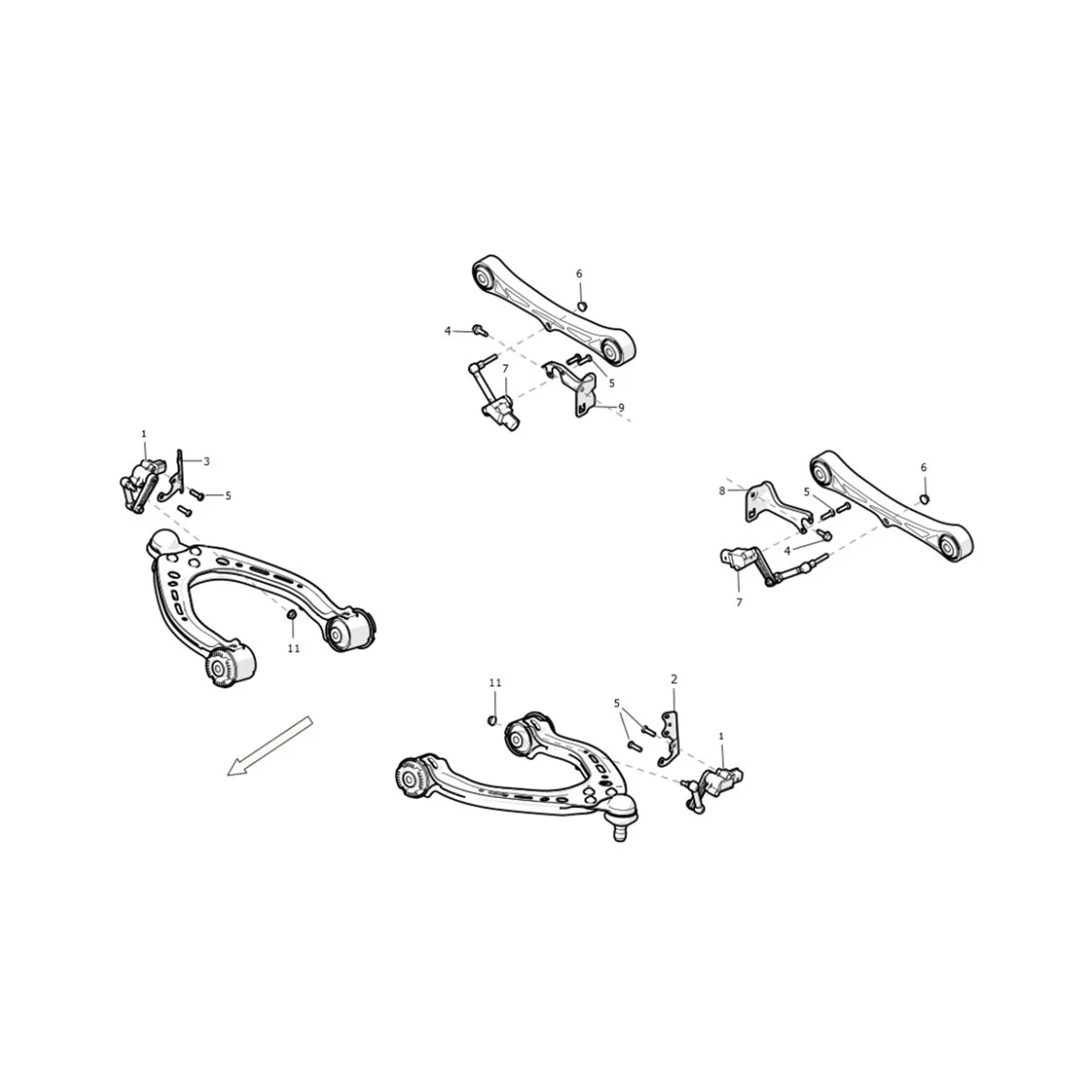 Датчик уровня высоты передней подвески для модели S модель X 2012-2021 1027946-00-A 1027941-00-A