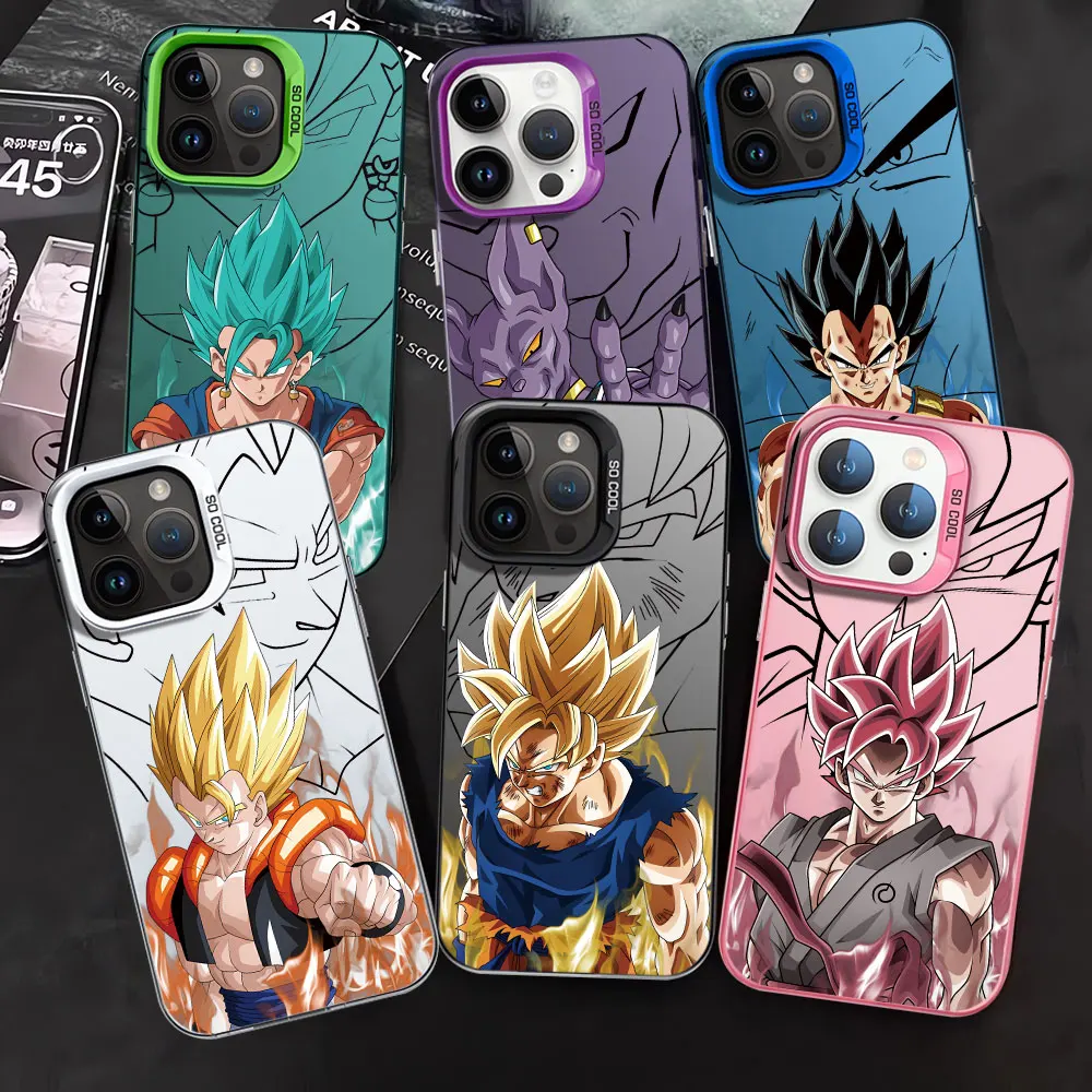 Чехол для телефона с аниме iPhone 16 15 14 13 12 11 Pro Max X XR XSMAX 8 7 Plus матовый D-Dragons Balls