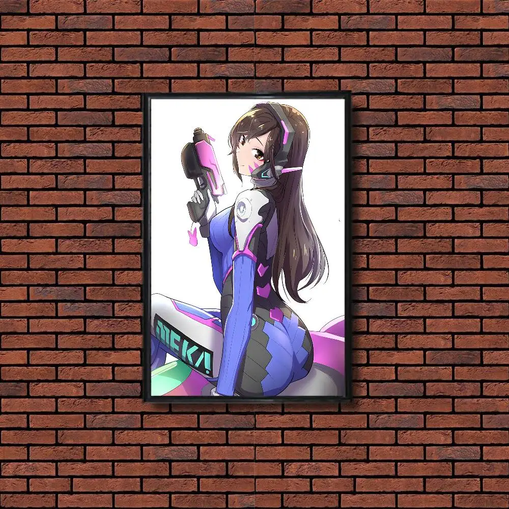 Фото Постер Tracer game D Va Overwatch, модный настенный декор для кофейни, офиса, бара, лучший подарок, качественная наклейка, напечатанная на бумаге PP №4