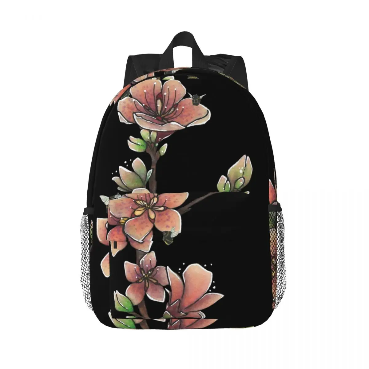 

Bees And Cherry Blossoms Backpacks Teenager Bookbag Cartoon Children School Bags Laptop Rucksack Shoulder Bag Large Capacity