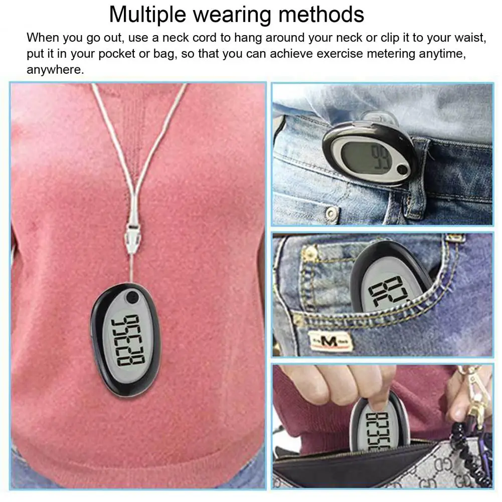 

Compact Pedometer Compact Size 3d Pedometer Accurate Step Counter for Outdoor Fitness Tracking Digital Display Portable Reliable
