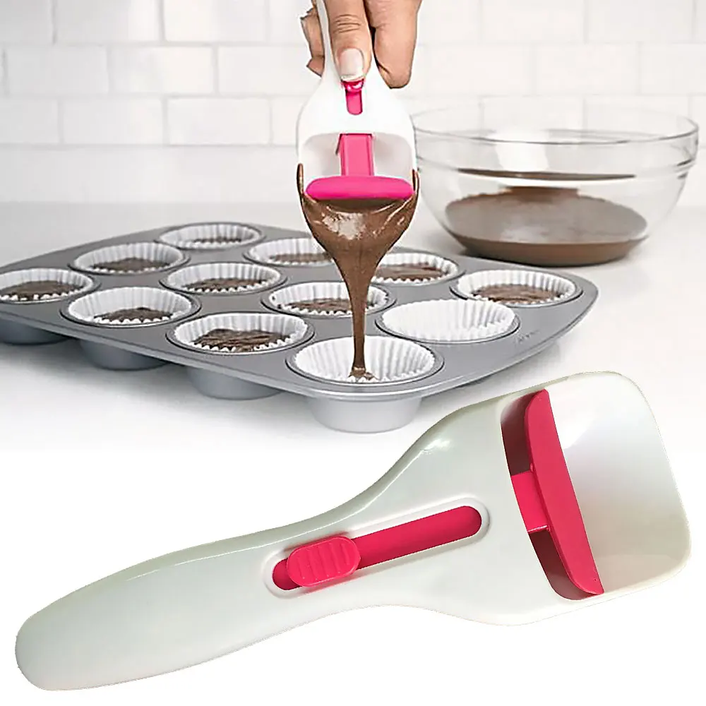 

Silicone Cupcake Scoop Spoon Push Baking Cake Chocolate Measuring Spoons Portable Plastic Shovel Cake Tools