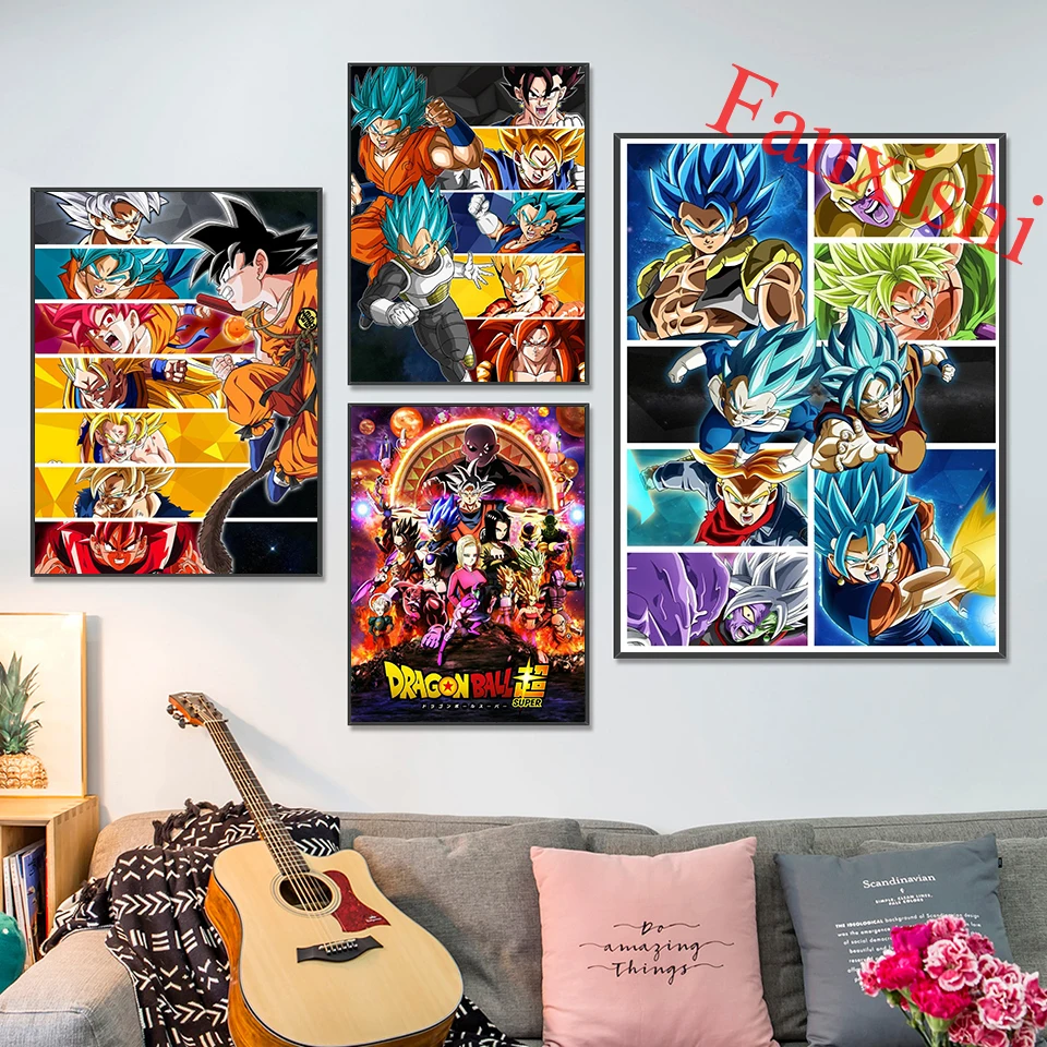 

Dragonballsuper Anime Poster Goku and Vegeta Wall Art Canvas Painting Print Modular Pictures Bedroom Home Living Room Decor Gift