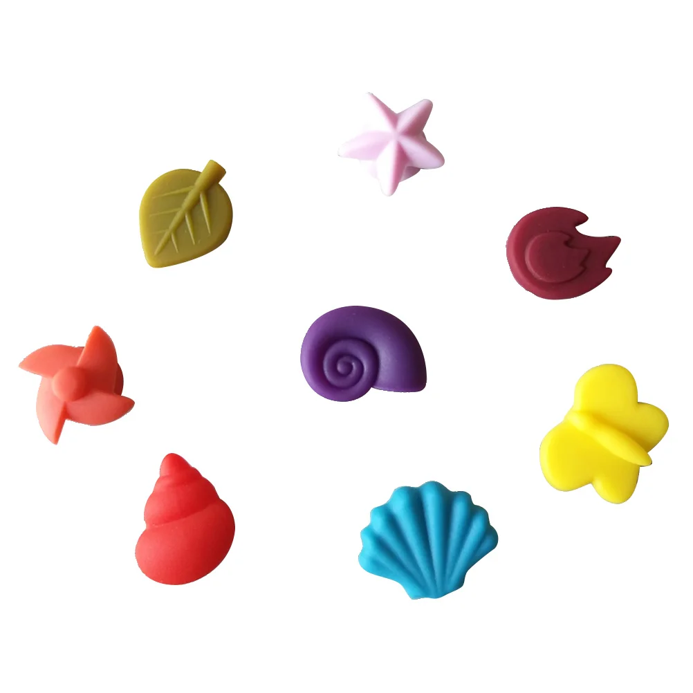 

8 Glass Charms Markers Glass Marker Charms Decorative Charms Suction Cup Glass Markers