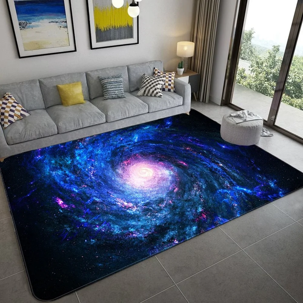 

Nordic Space 3D Printed Large Carpets Mat Soft Flannel Area Rugs Anti-slip Rug for Living Room Home Decor Parlor Doormat Mats