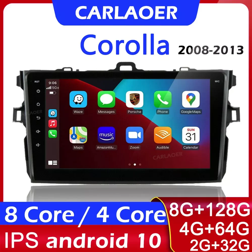 

Автомагнитола 2 din, android 10, мультимедийный плеер для Toyota Corolla E140/150, 2007, 2008, 2009, 2010, 2011, 2012, 2013, 2014, 2015, 2016, 2 din