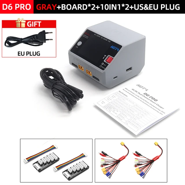 HOTA D6 Pro + 2x balancing boards + 2x 10in1 cables