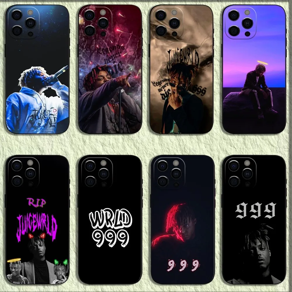 Чехол для телефона в стиле хип-хоп J-Juice-W-Wrld iPhone 16 15 14 13 12 11 Pro X XS Max XR Plus Mini Soft Black Cover